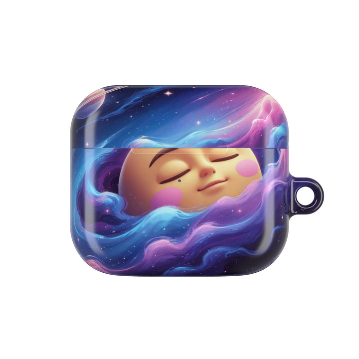 Dreamy Galaxy AirPod Case – Cute Moon & Stars, 360° Designer Protection