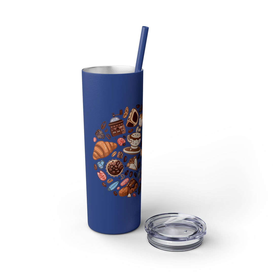 20oz Skinny Tumbler w/ Straw – Whimsical Café Desserts, Thermal, Stainless