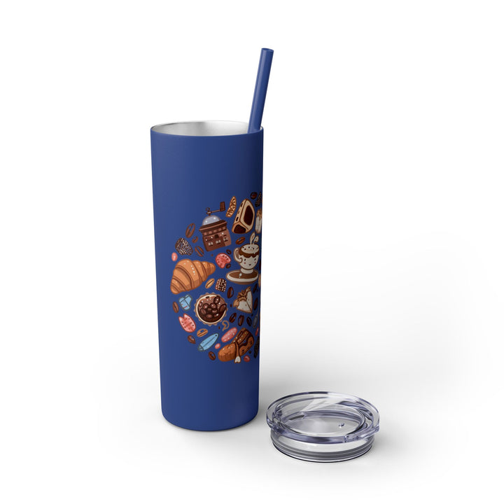 20oz Skinny Tumbler w/ Straw – Whimsical Café Desserts, Thermal, Stainless