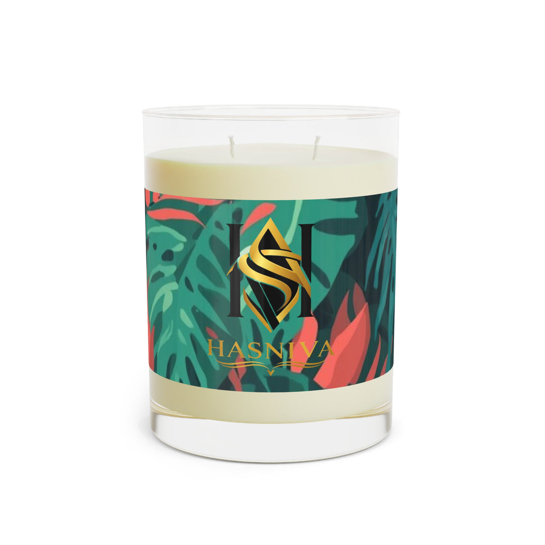 11oz Tropical Leaf Scented Candle – Luxe Soy, Jungle Vibes, Long Burn