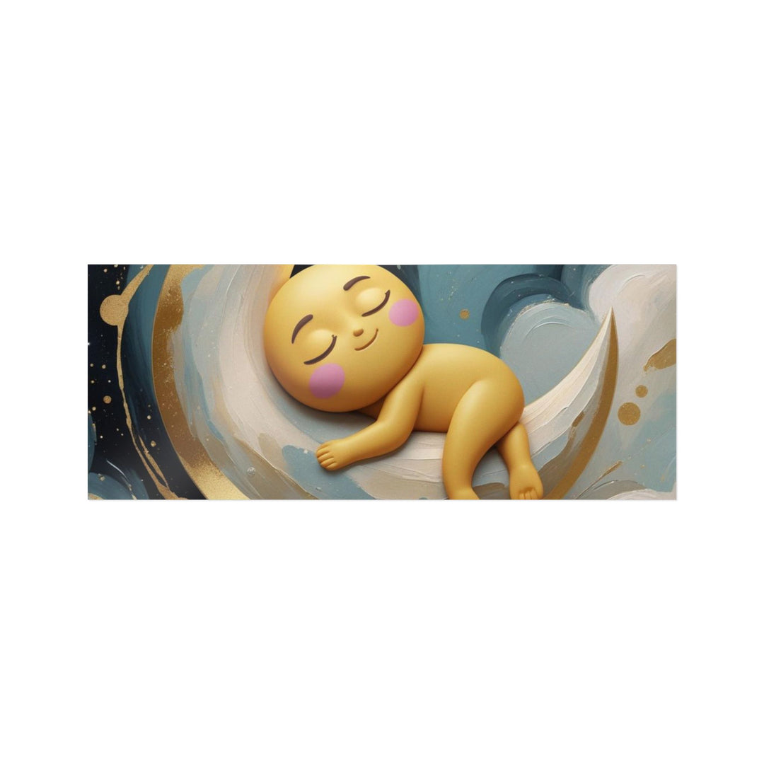 Celestial Baby on Moon Die-Cut DTF Sticker – Cute Whimsical Nursery Decor