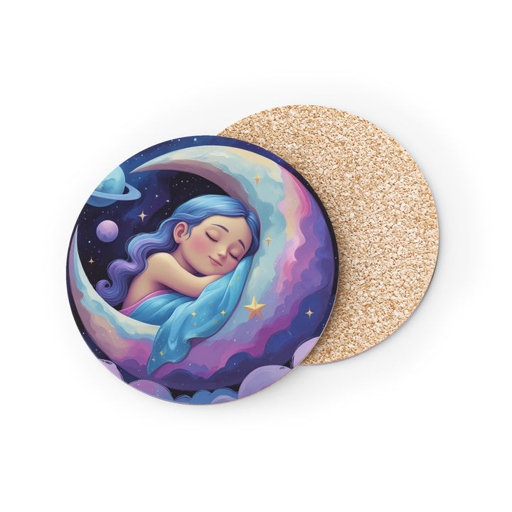 Dreamy Celestial Girl & Moon Coasters – Stylish, Durable, Unique Decor