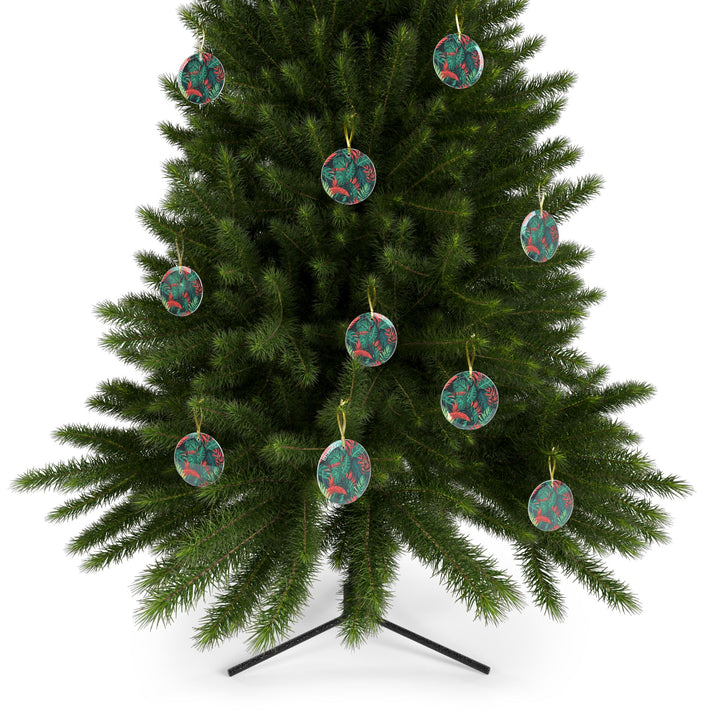 Handcrafted Glass Ornament – Custom Tropical Leaf Art, Personalized Decor