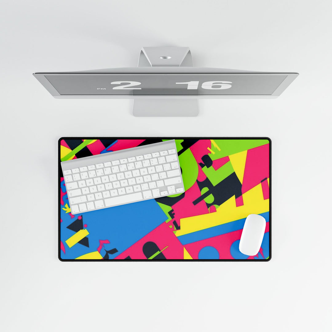 Vibrant Abstract Desk Mat – Modern Geometric, Anti-Slip, Waterproof Pad