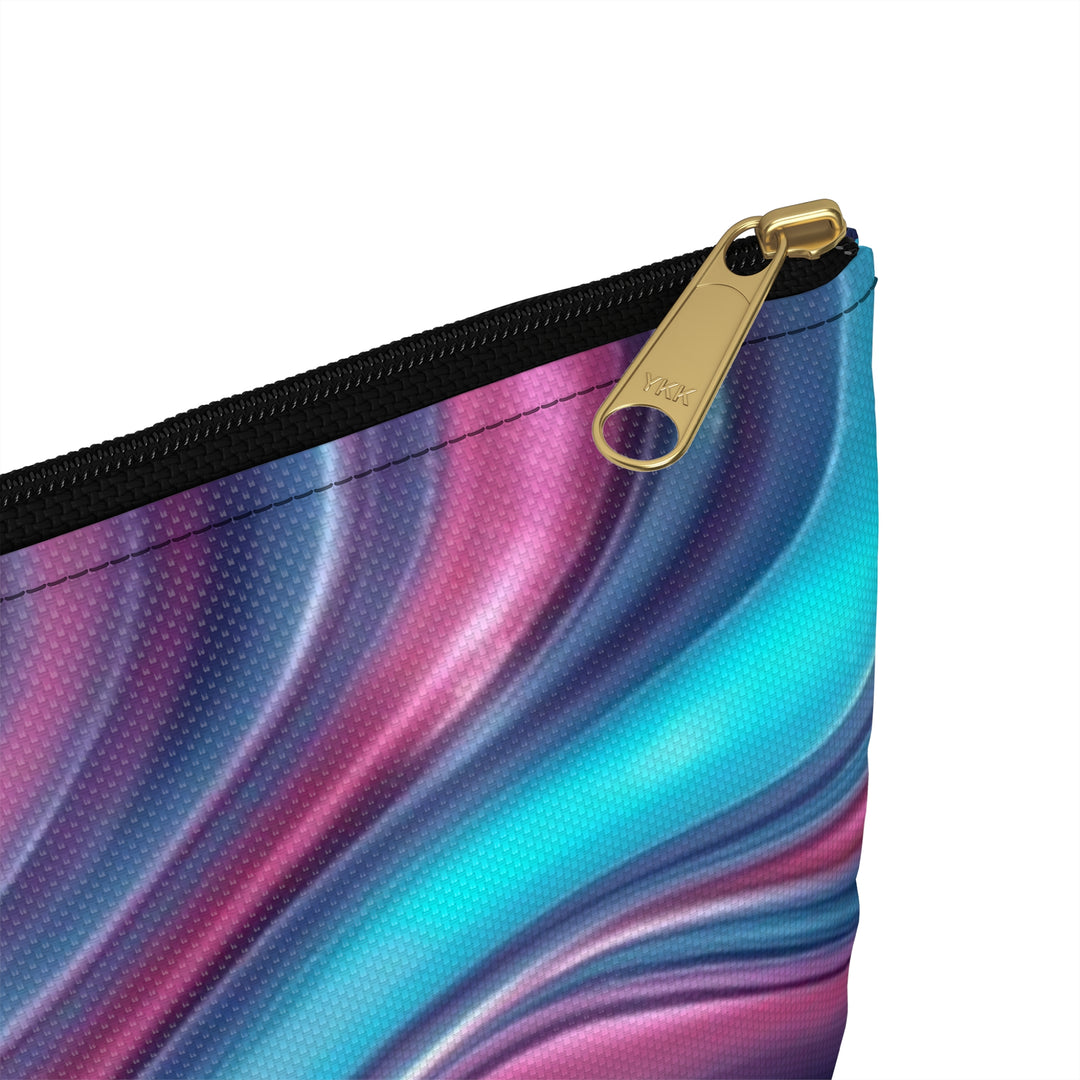 Chic Iridescent Swirl Accessory Pouch – Fashion-Forward Marble Organizer