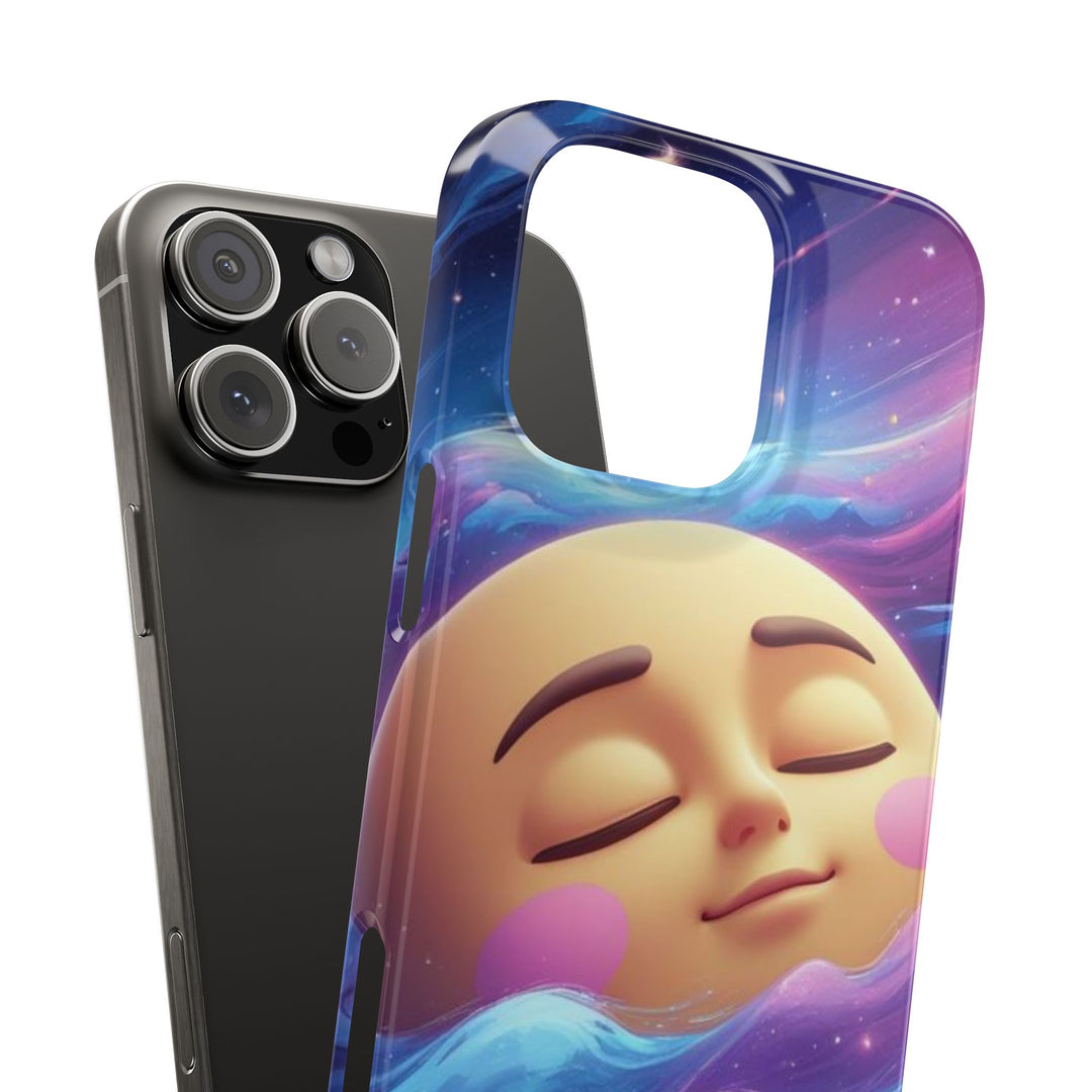 Galaxy Moon Slim Phone Case – Ultra-Thin, Cute Cosmic Style & Protection