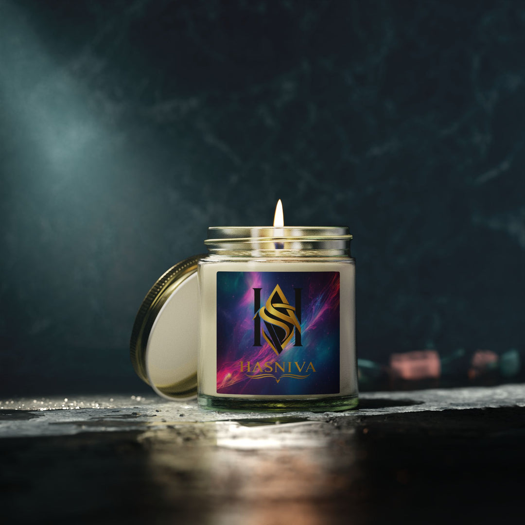 Cosmic Neon Scented Candles – Hand-Poured Coconut Apricot Wax, 4oz/9oz