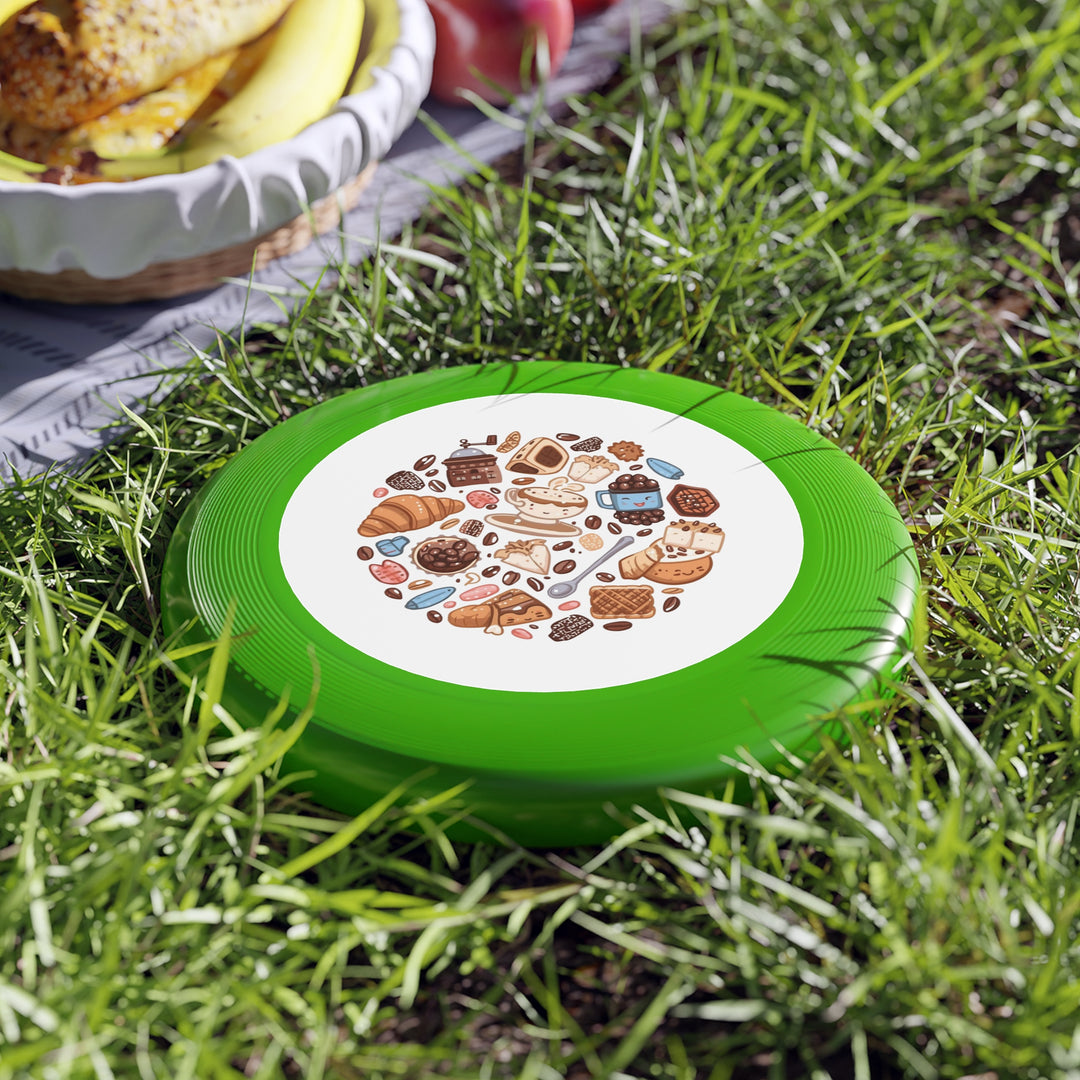 Wham-O Frisbee – Coffee & Dessert Cartoon Design | Fun Flying Disc Toy