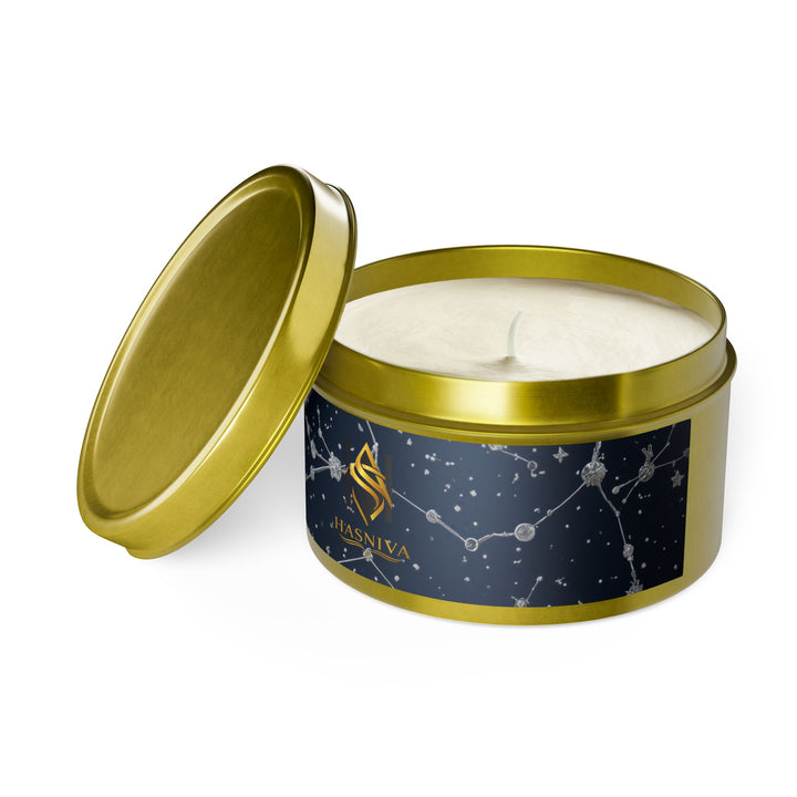 Celestial Tin Candle – Hand-Poured, Constellation Design, Long Burn USA