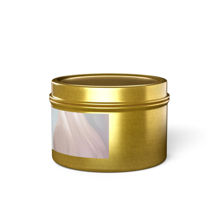 Handcrafted Tin Candles – Pastel Abstract, Eco Soy, Gift-Ready & Chic