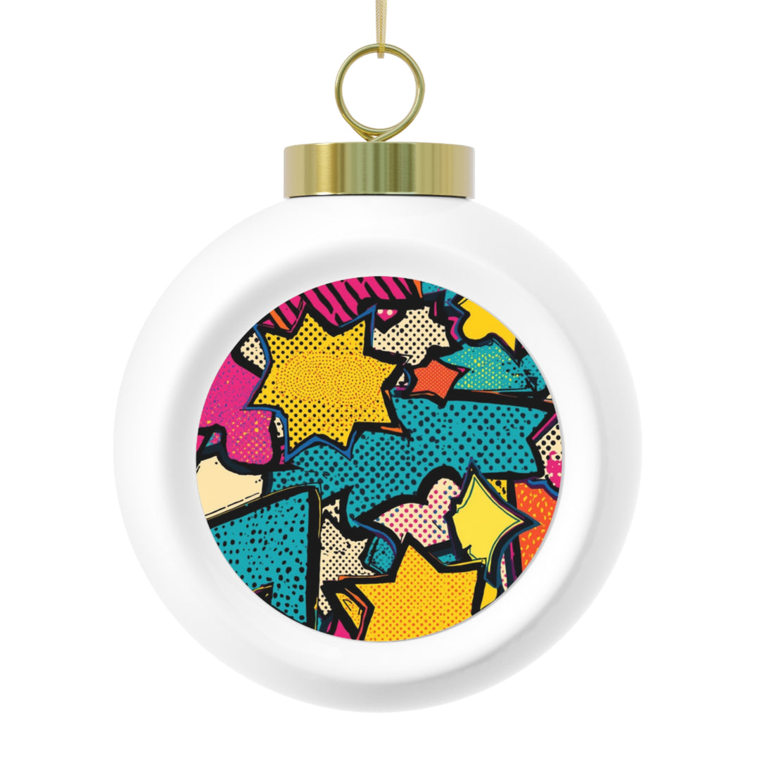 Personalized Pop Art Holiday Ornament – Vibrant Retro Comic Christmas Decor