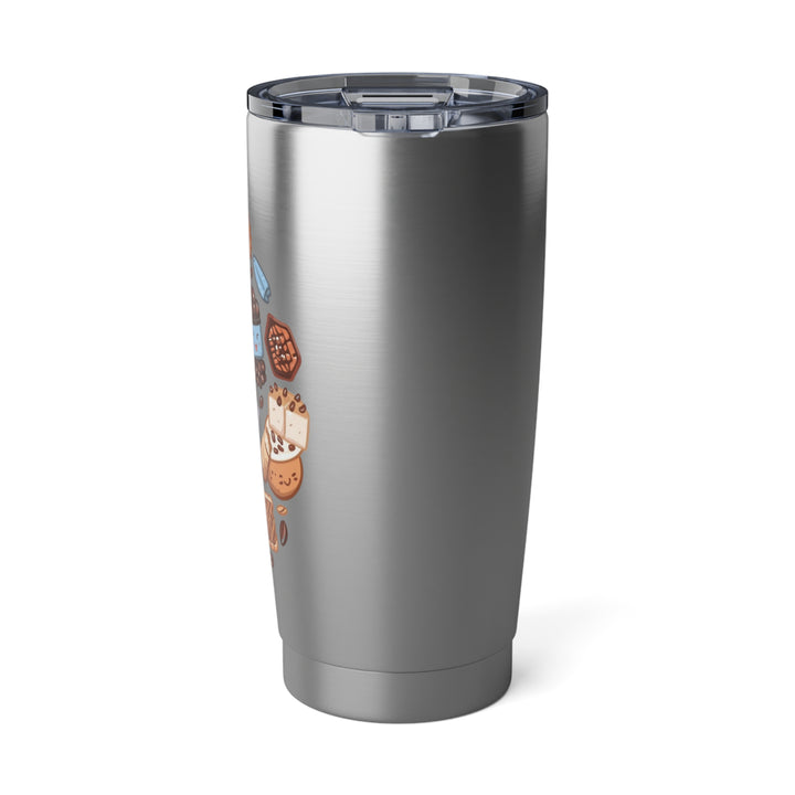 Vagabond 20oz Tumbler – Coffee & Dessert Cartoon Design, Hot/Cold Mug