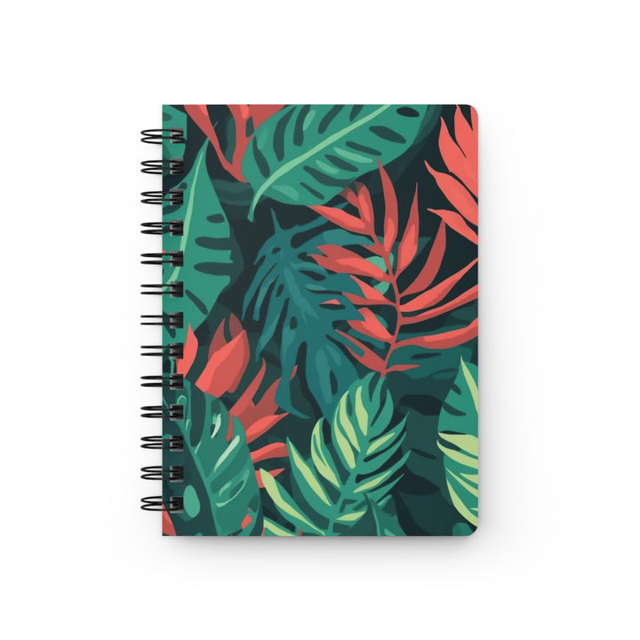 Spiral Bound Journal – Tropical Leaf Design, Durable, Customizable, Trendy
