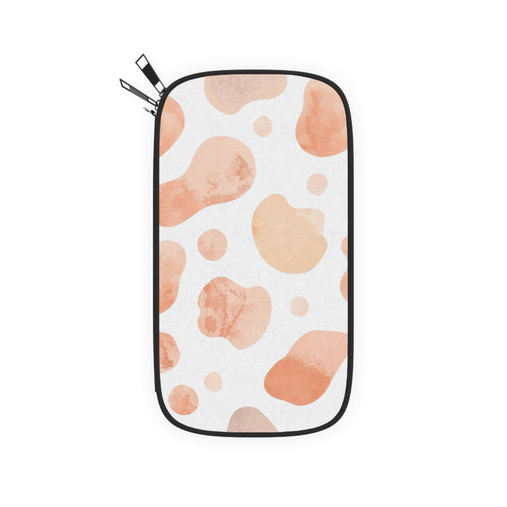 RFID Vegan Leather Passport Wallet – Modern Blush Watercolor Travel Organizer