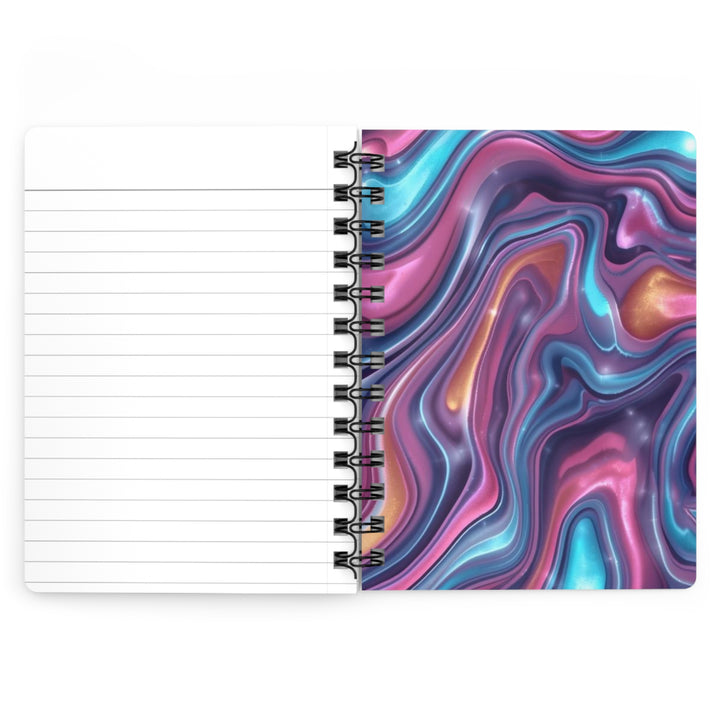 Abstract Swirl Spiral Bound Journal – Customizable, Stylish, Futuristic Marble