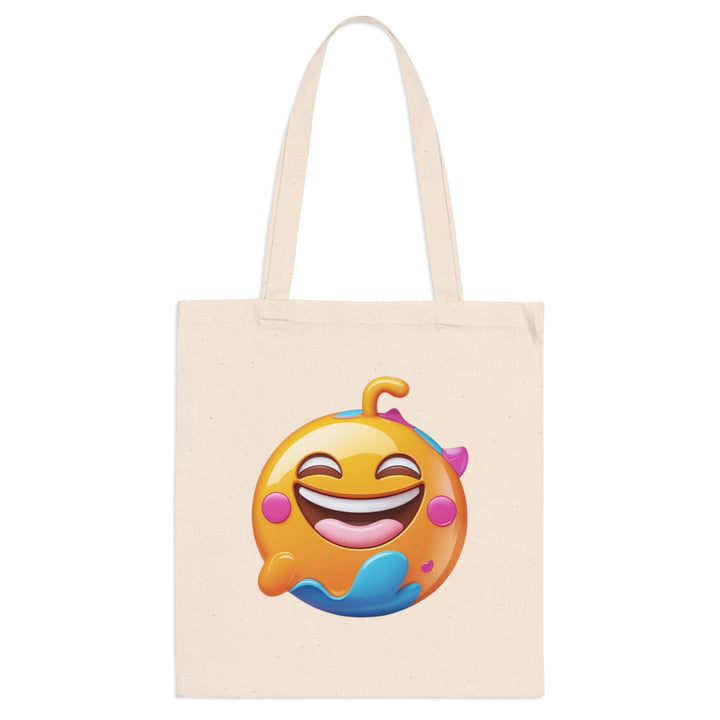 Cheerful Emoji Cotton Tote Bag – Playful, Vibrant & Durable Everyday Style