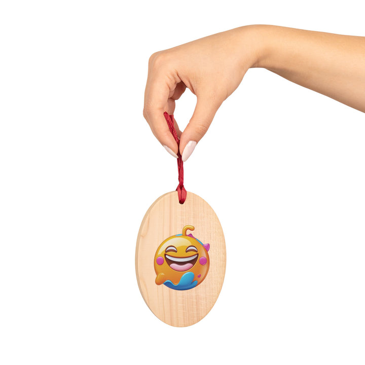 Handcrafted Wooden Ornaments – Playful Emoji Smile, Magnetic, Gift-Ready