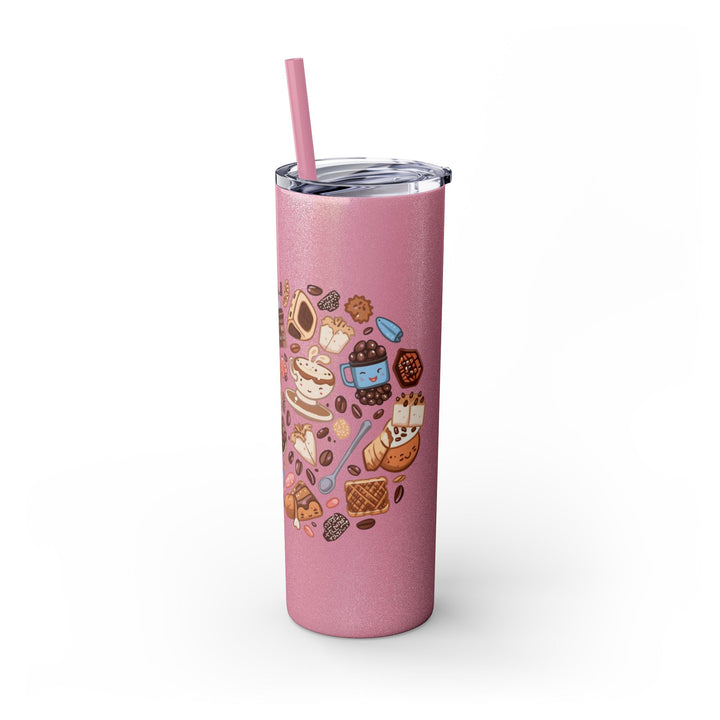 20oz Skinny Tumbler w/ Straw – Whimsical Café Desserts, Thermal, Stainless