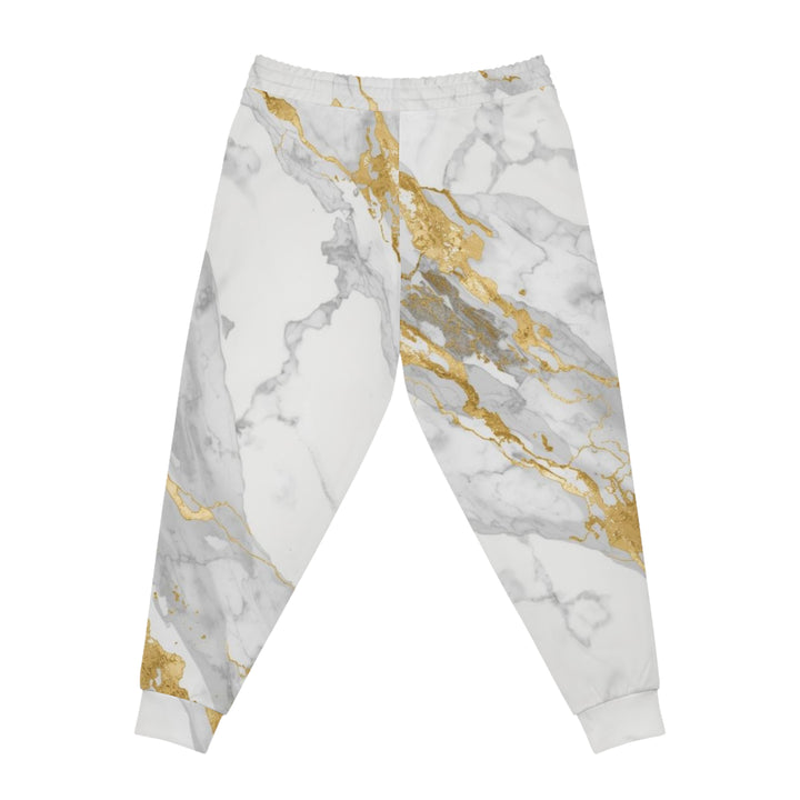 Marble Gold Athletic Joggers – Luxe All-Over Print, Modern Comfort Fit
