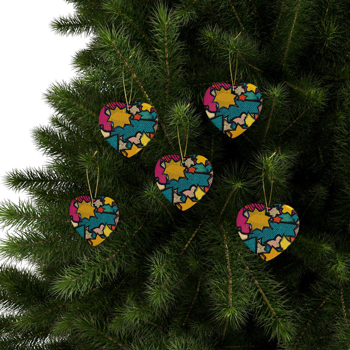 Personalized Pop Art Ceramic Ornaments – Custom Comic Book Decor (1-20pcs)