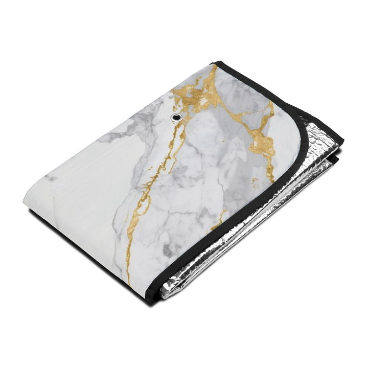 Chic Marble Gold Car Sun Shade – UV Protection, Custom Fit & Stylish Flair