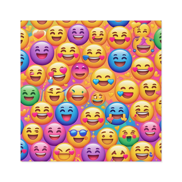 Custom Square Stickers – Emoji Rainbow Fun, Waterproof & Removable Vinyl