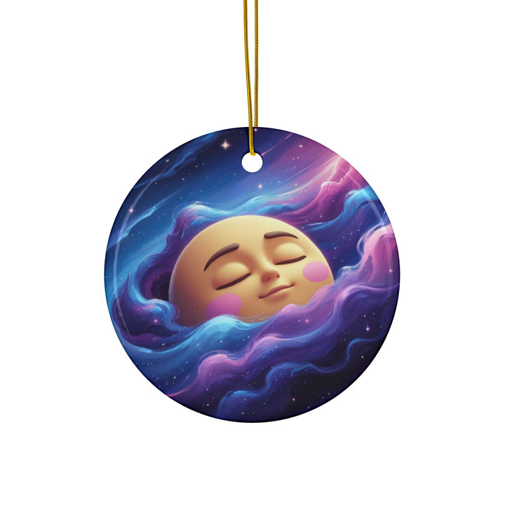 Dreamy Galaxy Double-Sided Ceramic Ornaments – Custom Sets, Whimsical Moon