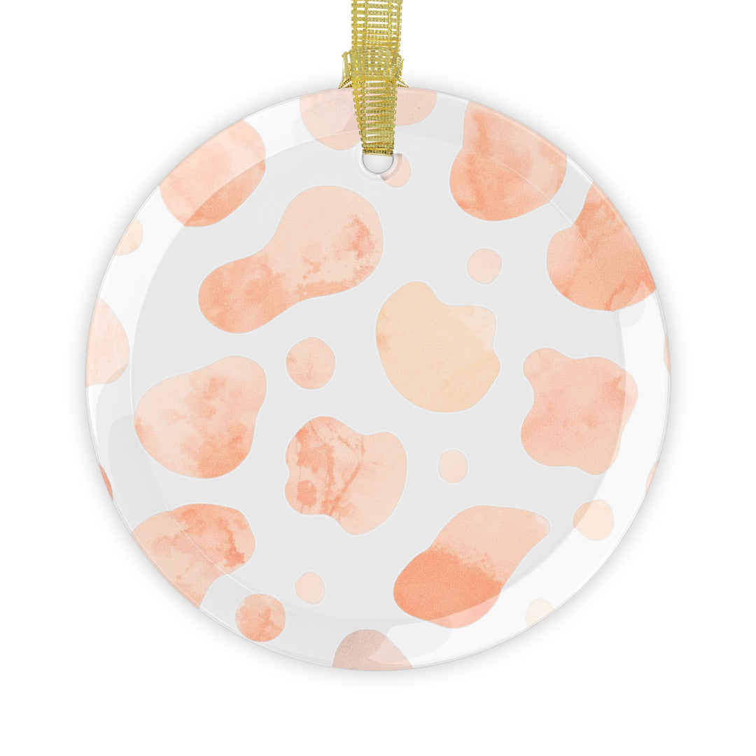 Custom Blush Watercolor Glass Ornaments – Handcrafted, Modern & Chic