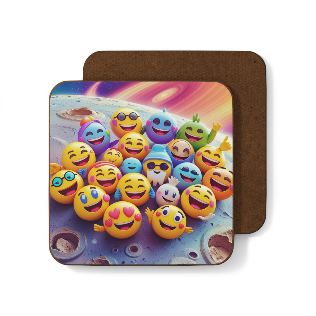 Emoji Space Party Hardboard Back Coaster – Fun, Durable, Trendy Decor