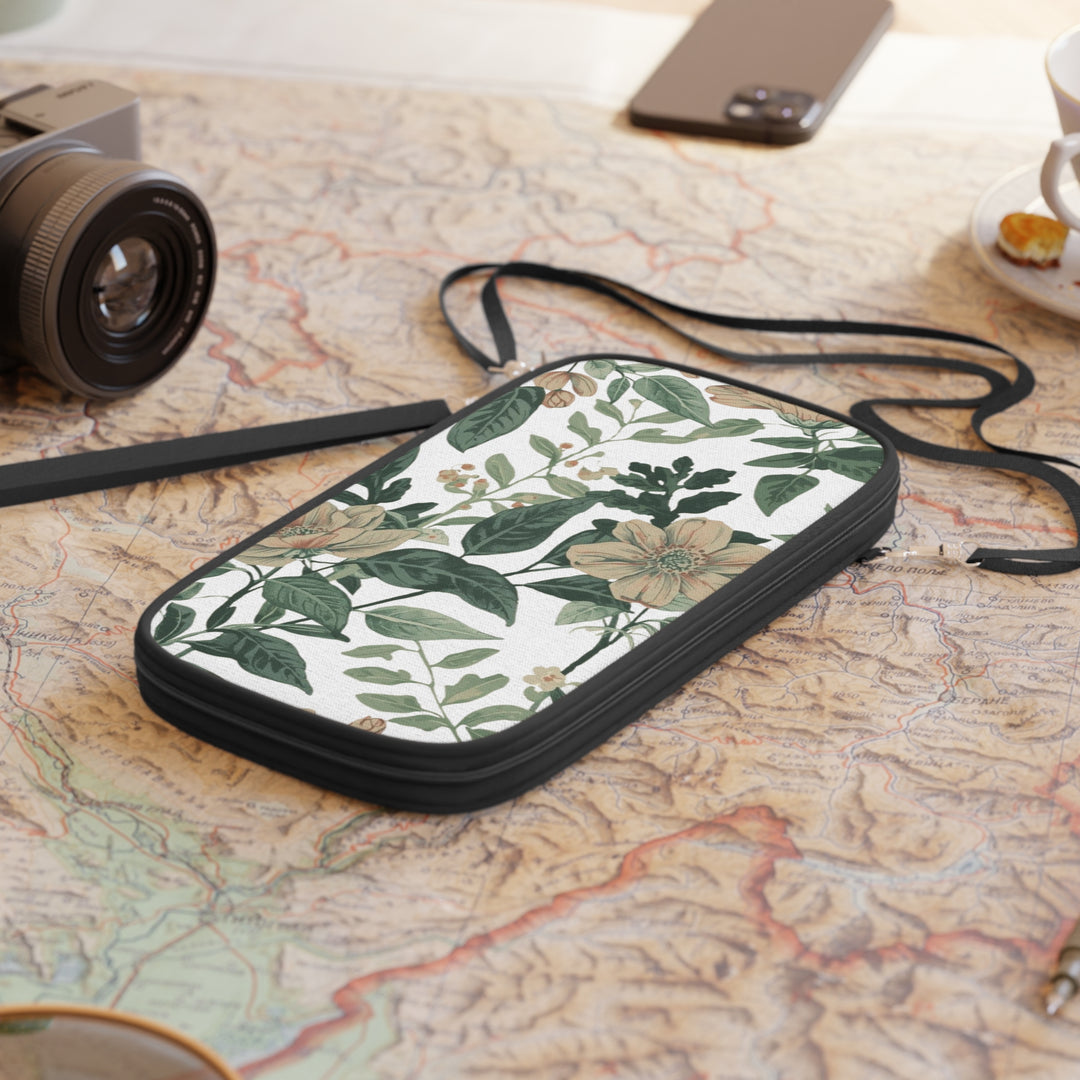 Floral RFID Passport Wallet – Vintage Botanical, Vegan Leather Travel Clutch