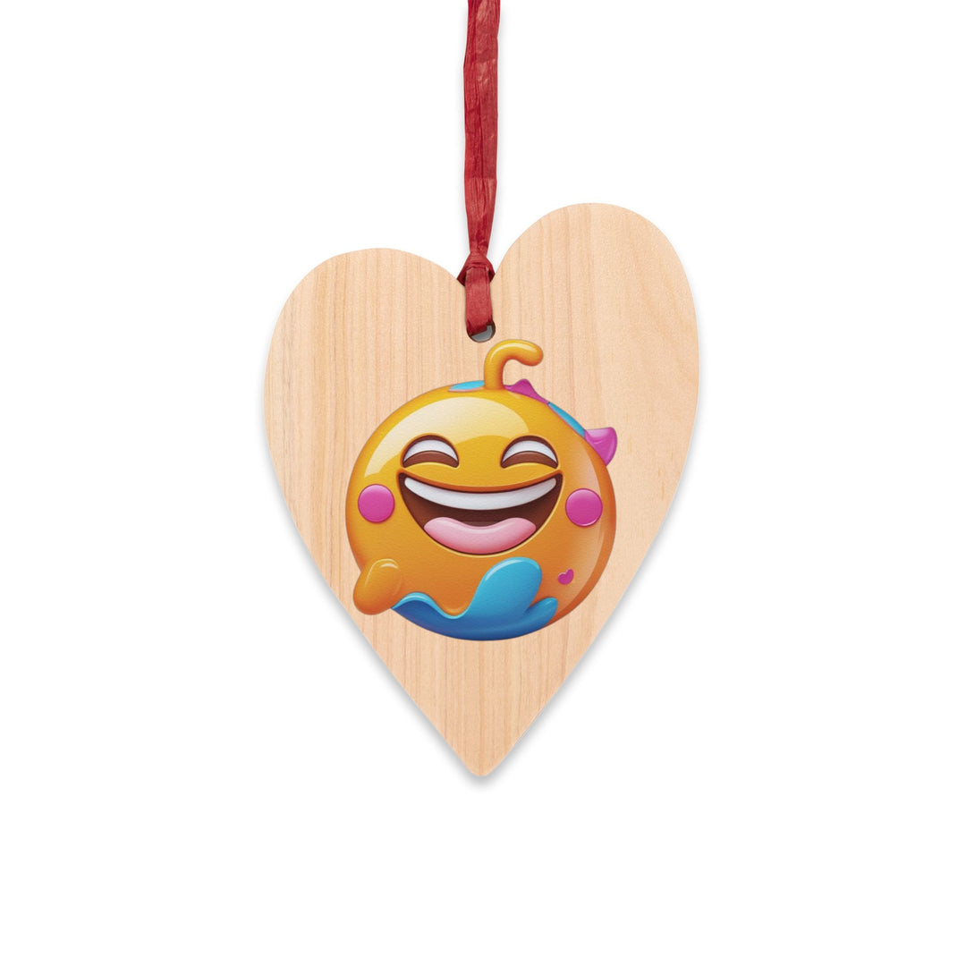 Handcrafted Wooden Ornaments – Playful Emoji Smile, Magnetic, Gift-Ready