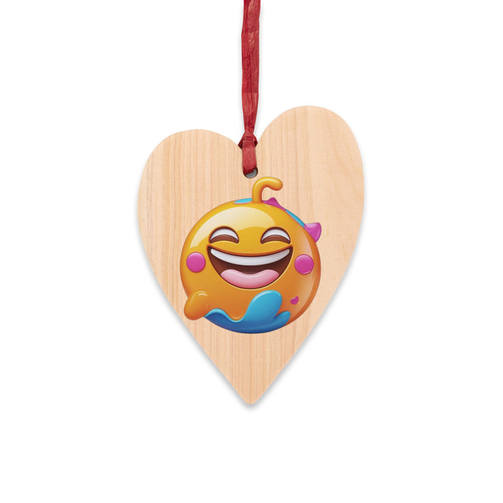 Handcrafted Wooden Ornaments – Playful Emoji Smile, Magnetic, Gift-Ready