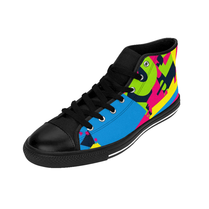 Women's Classic High-Top Sneakers – Vibrant Abstract Urban Streetwear Style