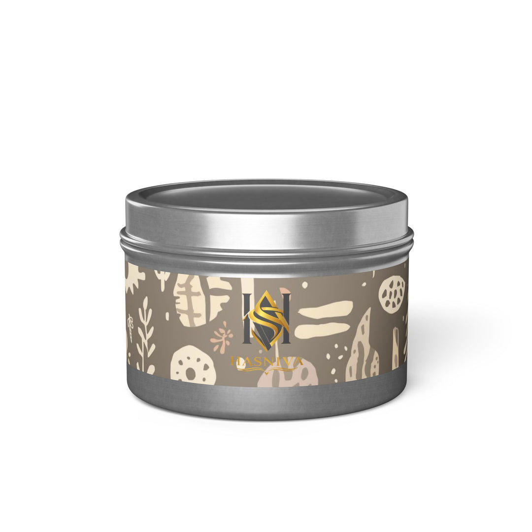 Handcrafted Boho Tin Candles – Custom Fragrance, Botanical Pattern, Gift-Ready