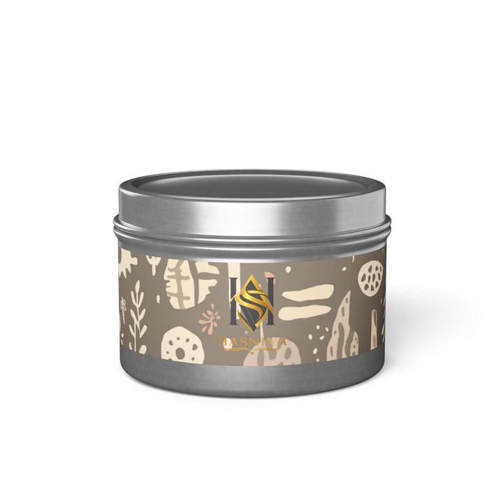 Handcrafted Boho Tin Candles – Custom Fragrance, Botanical Pattern, Gift-Ready