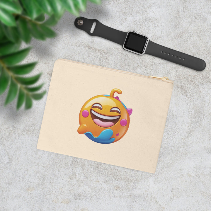 Emoji Joy Cotton Zipper Pouch – Stylish, Fun & Travel-Ready Organizer
