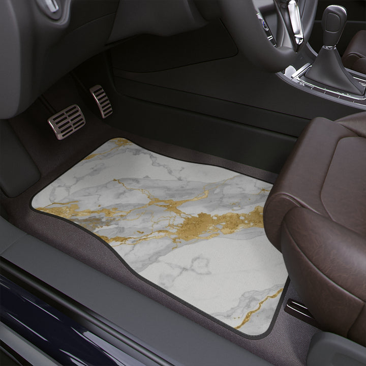 Luxury Marble Gold Car Floor Mat – Premium, Stylish, Custom Fit (1pc)