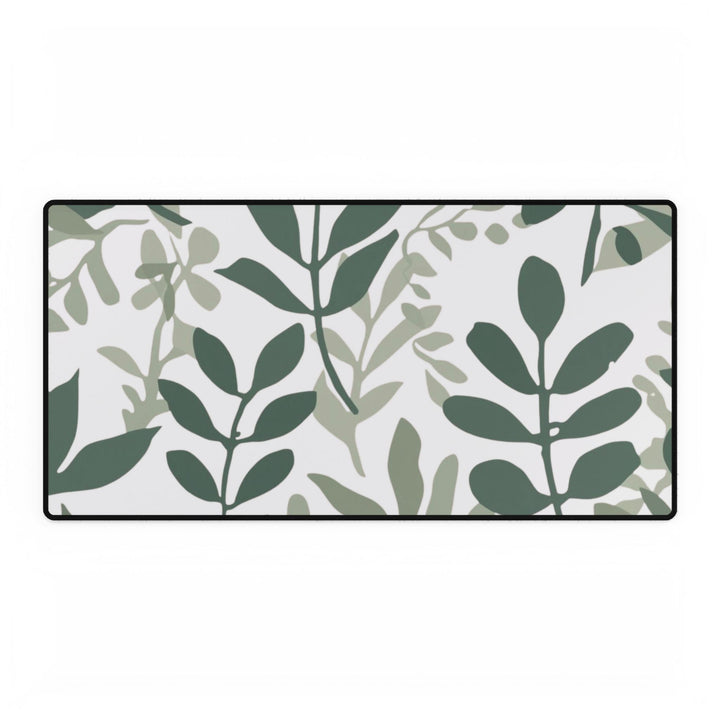Modern Botanical Desk Mat – Stylish Leafy Black Workspace Protector