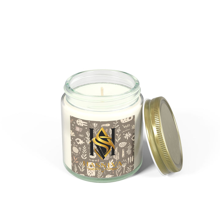 Boho Botanical Coconut Apricot Scented Candle – Hand-Poured, Luxe Decor