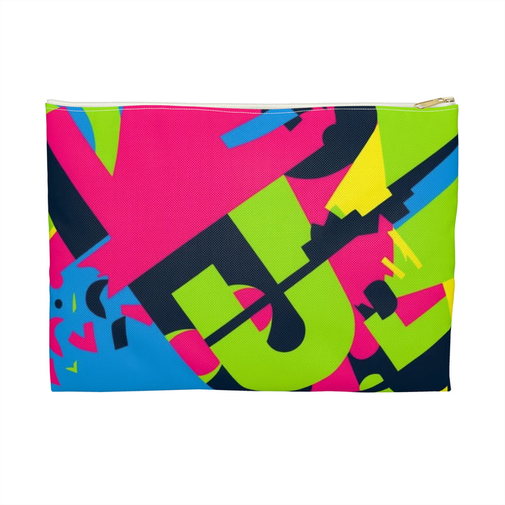 Vibrant Neon Geometric Accessory Pouch – Trendy, Versatile Organizer Bag