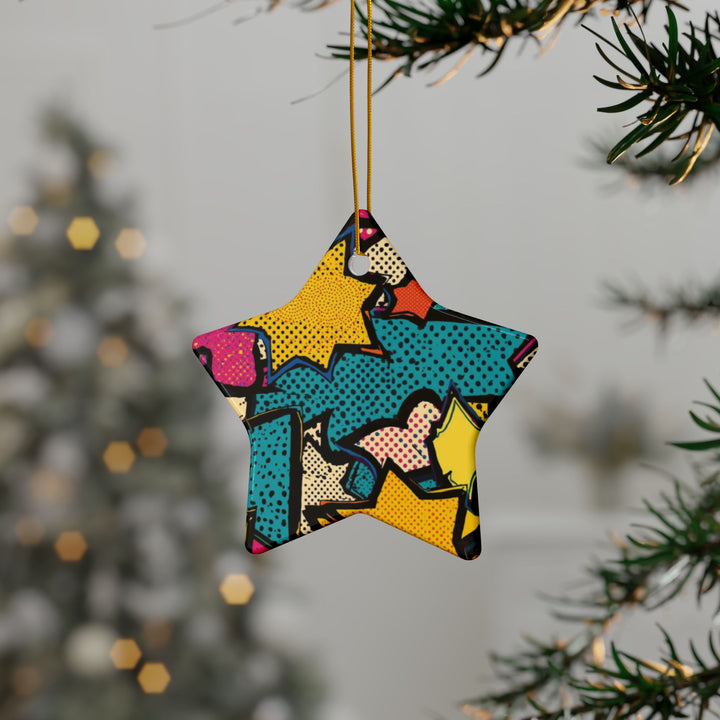 Custom Pop Art Double-Sided Ceramic Ornaments – Comic Book Fun (1/3/5/10pcs)