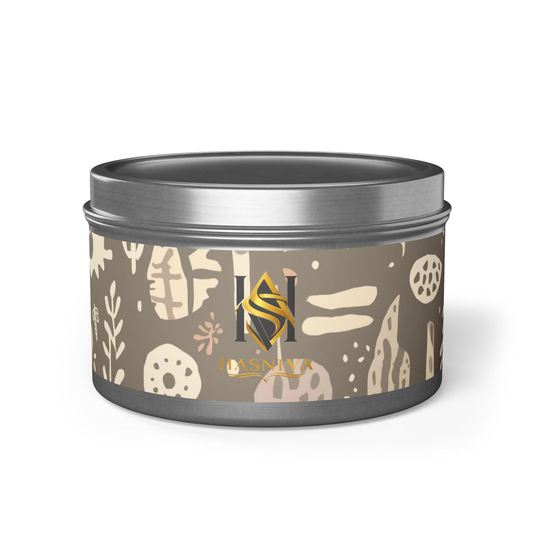 Handcrafted Boho Tin Candles – Custom Fragrance, Botanical Pattern, Gift-Ready