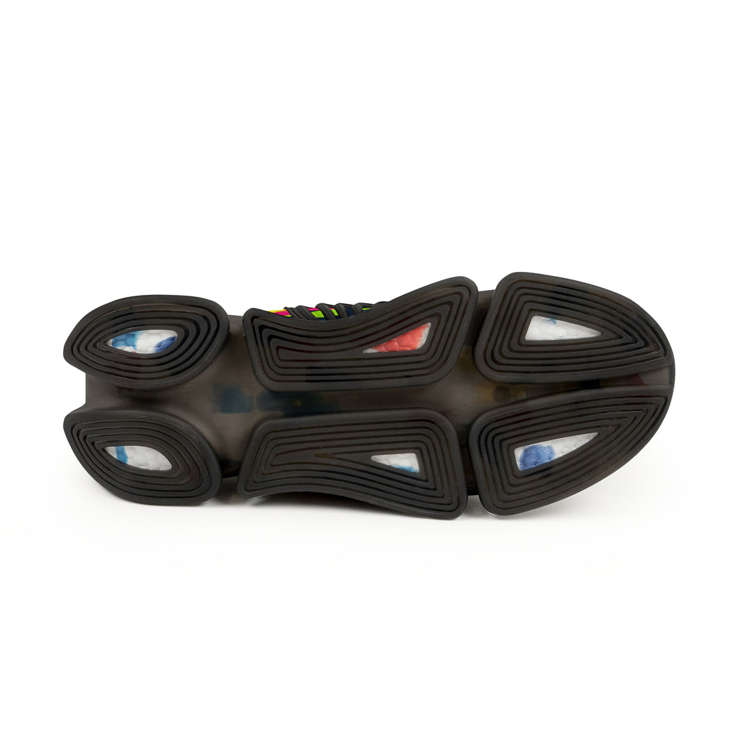 Men's Mesh Sneakers – Vibrant Geometric Modern Comfort, Memory Foam Sole