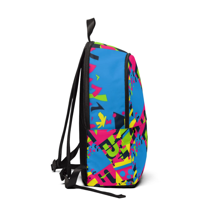 Neon Geo Unisex Waterproof Nylon Backpack – Trendy, Lightweight & Urban