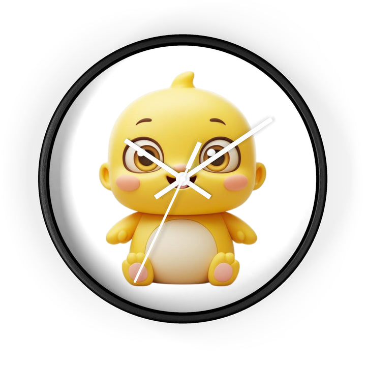 Modern Cute Chick Wall Clock – Silent Quartz, Adorable Kawaii Nursery Decor