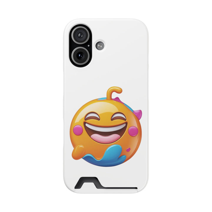 Emoji Smiley Card Holder Phone Case – Fun, Slim & MagSafe Compatible