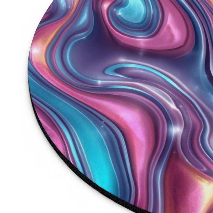 Personalized Iridescent Marble Mouse Pad – Stylish, Non-Slip, Custom Print