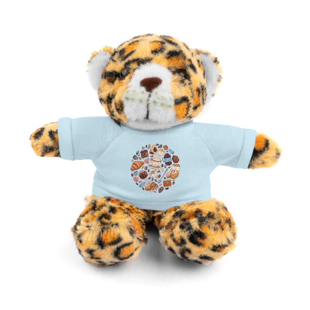 Custom Stuffed Animal w/ Coffee & Dessert Tee – Cute Plush Gift 8”