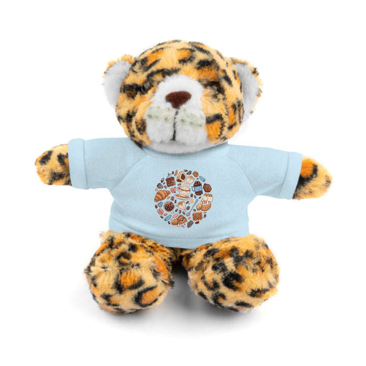 Custom Stuffed Animal w/ Coffee & Dessert Tee – Cute Plush Gift 8”