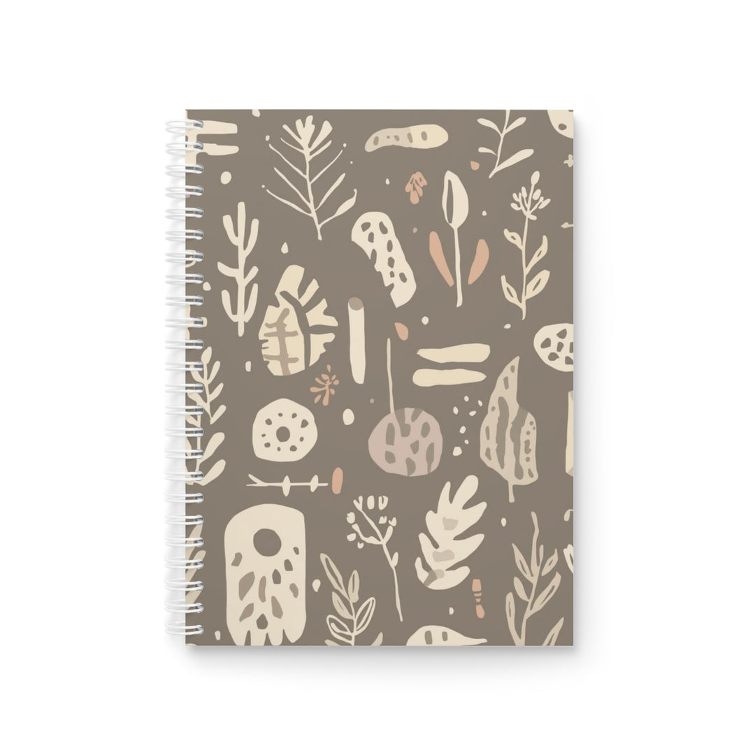 Custom Boho Botanical Spiral Notebook – Minimalist, Artsy & Trendy Journal